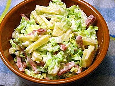 Ang labing lamian nga salad nga adunay Chinese cabbage ug mga uhong: mga resipe nga adunay manok, crackers ug uban pang mga sangkap