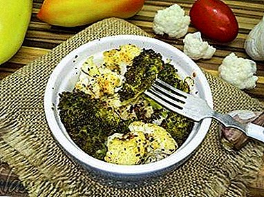 Delicious da lafiya broccoli da farin kabeji gefen tasa. Cooking girke-girke