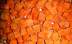 Katirisan wortel seger kanggo usum tiris di imah di freezer